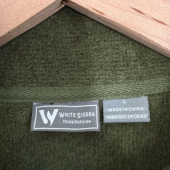 WHITE SIERRA Men's Large Pullover Sweater Half Zip Polyester Green Heavyweight L - Picture 8 of 10